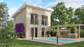 Petite maison de famille adaptable en tant que maisonnette de vacances.